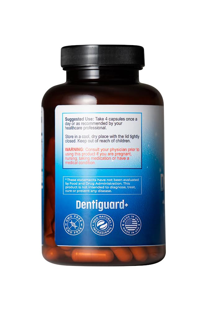 Dentiguard+ Dental Health Supplement for Mouth | Dentist Formulated | Teeth and Gums Vitamins | Oral Care & Dental Multivitamin | 120 Capsules